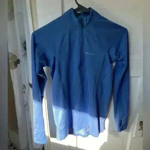 columbia‎ sportswear company baby blue periwinkle lightweight pullover hoodie xs